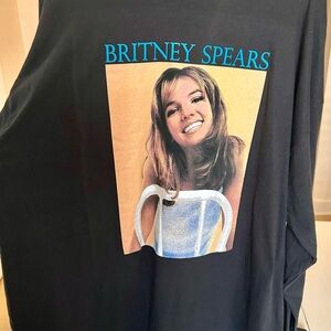 Black Britney Spears Graphic Long-sleeve T-Shirt